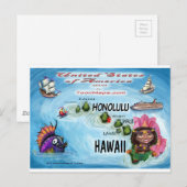 Hawaii USA Kaart (Voorkant / Achterkant)