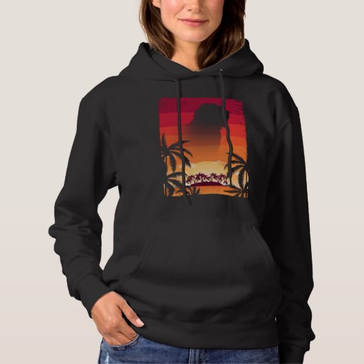 Hawaii Vacation Old English Sheepdog Hoodie (Voorkant)