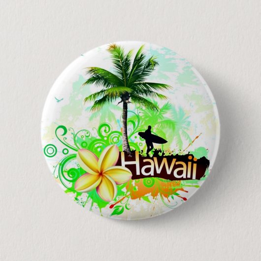 Hawaii Vacation Travel Souvenir Ronde Button 5,7 Cm (Voorkant)