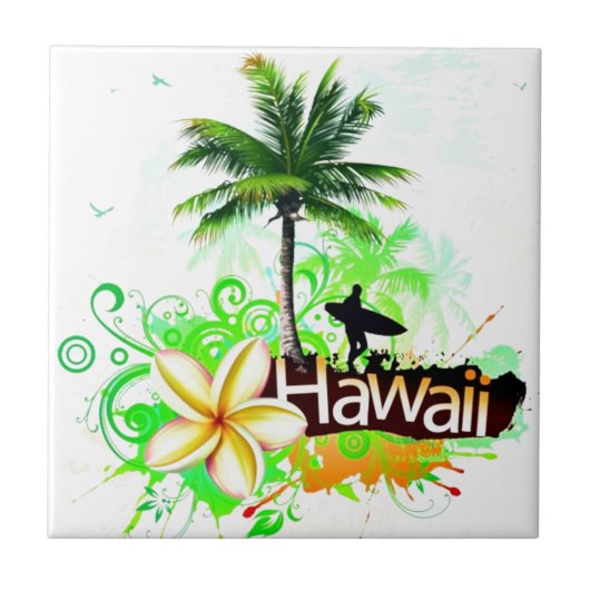 Hawaii Vacation Travel Souvenir Tegeltje (Voorkant)