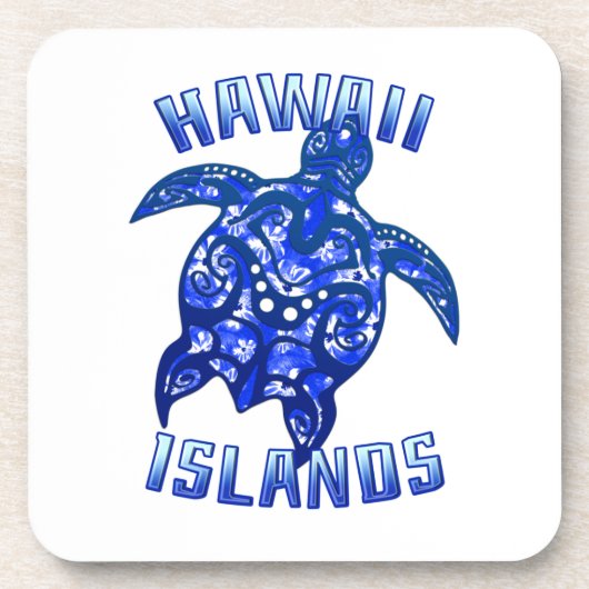 Hawaii Vacation Tribal Turtle Bier Onderzetter (Voorkant)