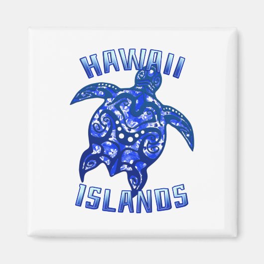 Hawaii Vacation Tribal Turtle Magneet (Voorkant)