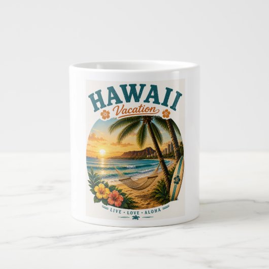 Hawaii Vakantie Grote Koffiekop (Voorkant)