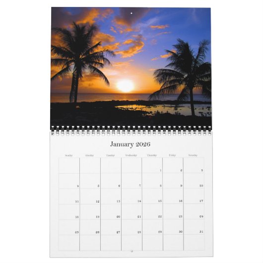 Hawaii Verenigde Staten 2026 Kalender (Jan 2026)