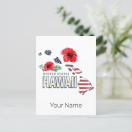 Hawaii Verenigde Staten Retro State Kaart USA Souv