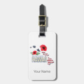 Hawaii Verenigde Staten Retro State Kaart USA Souv Bagagelabel (Voorkant verticaal)