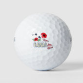 Hawaii Verenigde Staten Retro State Kaart USA Souv Golfballen (Voorkant)