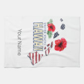 Hawaii Verenigde Staten Retro State Kaart USA Souv Theedoek (Horizontaal)