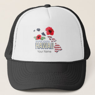 Hawaii Verenigde Staten Retro State Kaart USA Souv Trucker Pet