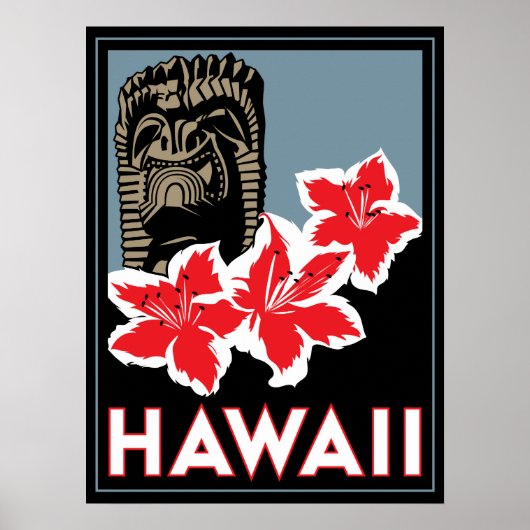 hawaii verenigde staten usa art deco retro poster (Voorkant)