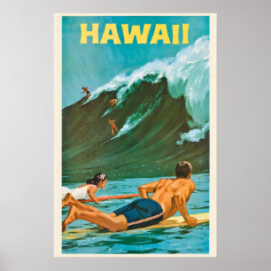 Hawaii Verenigde Staten van Amerika Reisgids Vinta Poster
