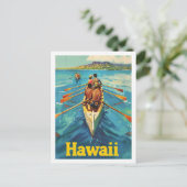 Hawaii Verenigde Staten Vintage Beroemde Reisplaat Briefkaart (Staand voorkant)