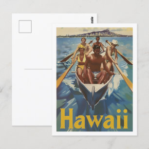 Hawaii Verenigde Staten Vintage Beroemde Reisplaat Briefkaart