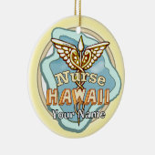 Hawaii Verpleegster Caduceus Keramisch Ornament (Rechts)