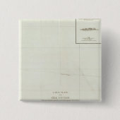 Hawaii Vierkante Button 5,1 Cm (Voorkant)