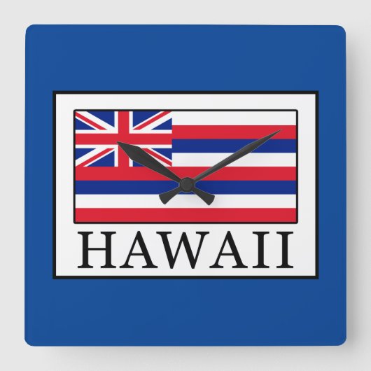 Hawaii Vierkante Klok (Voorkant)