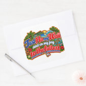 Hawaii vierkante sticker (Envelop)