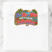 Hawaii vierkante sticker (Tas)