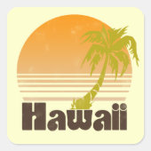 Hawaii Vierkante Sticker (Voorkant)