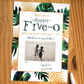 Hawaii Vijf-0 50e verjaardag kaart
