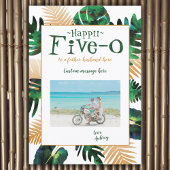 Hawaii Vijf-0 50e verjaardag kaart voor echtgenoot