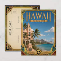 Hawaii Vintage Art Deco Gouden Tijdperk
