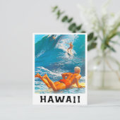 Hawaii vintage-briefkaart briefkaart (Staand voorkant)