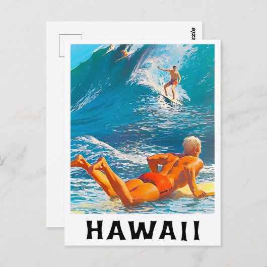 Hawaii vintage-briefkaart briefkaart (Voorkant / Achterkant)