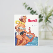 Hawaii vintage-briefkaart briefkaart (Staand voorkant)