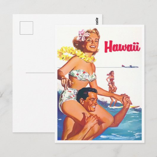 Hawaii vintage-briefkaart briefkaart (Voorkant / Achterkant)