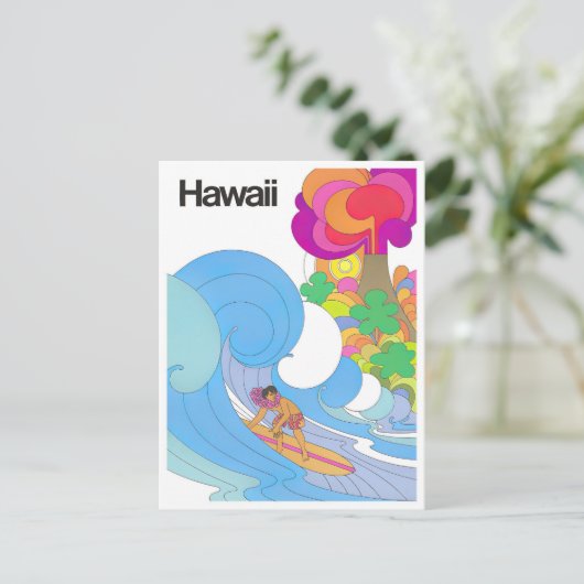Hawaii vintage-briefkaart briefkaart (Staand voorkant)