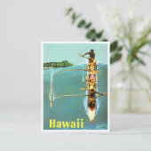 Hawaii vintage-briefkaart briefkaart (Staand voorkant)