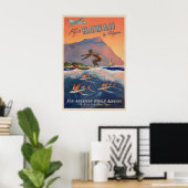 Hawaii - Vintage Pan American Clipper Poster (Thuiskantoor)