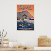 Hawaii - Vintage Pan American Clipper Poster (Keuken)