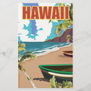 Hawaii vintage-poster briefpapier