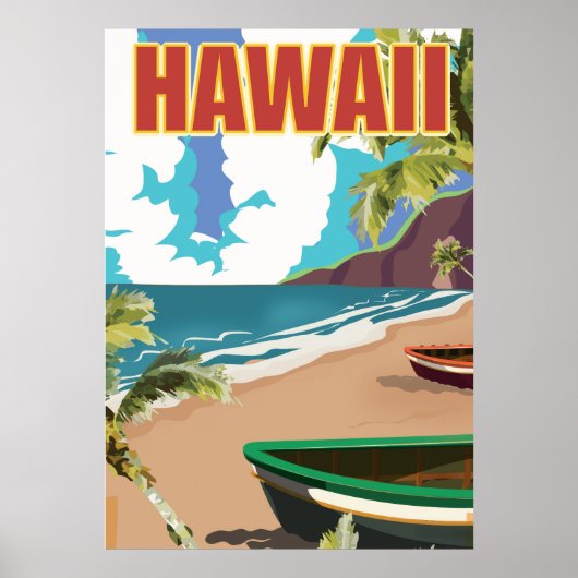 Hawaii vintage-poster poster (Voorkant)