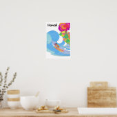 Hawaii vintage-poster poster (Keuken)