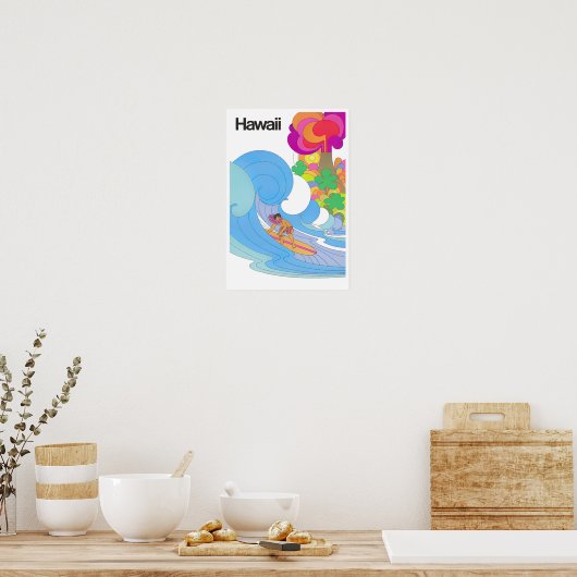 Hawaii vintage-poster poster (Keuken)
