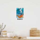 Hawaii vintage-poster poster (Keuken)