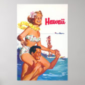 Hawaii vintage-poster poster (Voorkant)