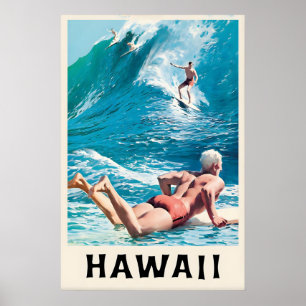 Hawaii Vintage Reisposter Aangepaste Kunstprint Poster