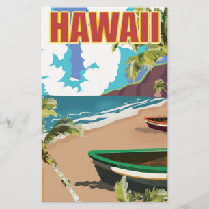 Hawaii vintage reisposter briefpapier