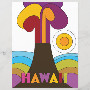 Hawaii Vintage reisposter in stijl van de jaren 60