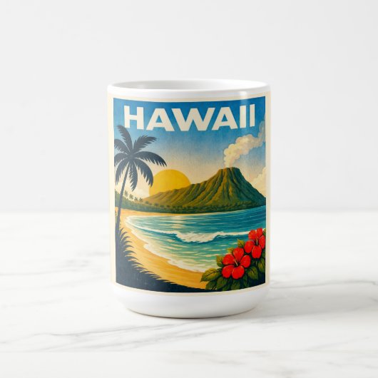 Hawaii Vintage Reisposter Mok (Center)