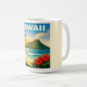 Hawaii Vintage Reisposter Mok (Voorkant rechts)
