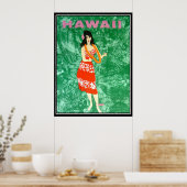 Hawaii Vintage reisposter Poster (Keuken)