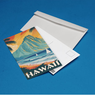 Hawaii Vintage Travel Briefkaart