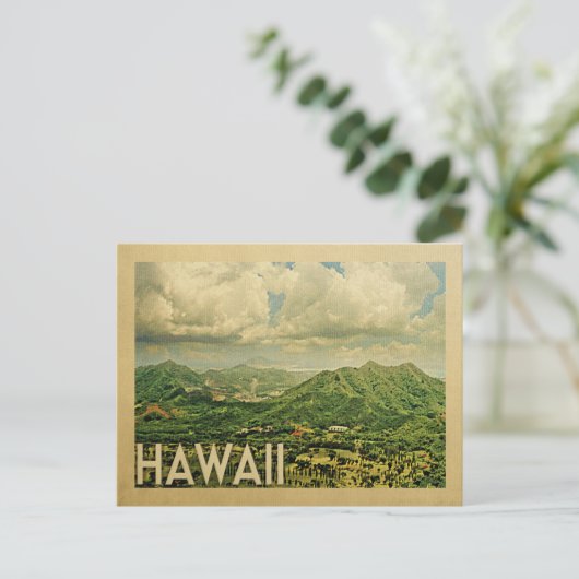 Hawaii Vintage Travel Briefkaarten (Staand voorkant)