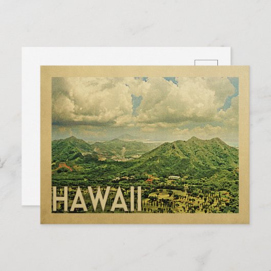 Hawaii Vintage Travel Briefkaarten (Voorkant / Achterkant)