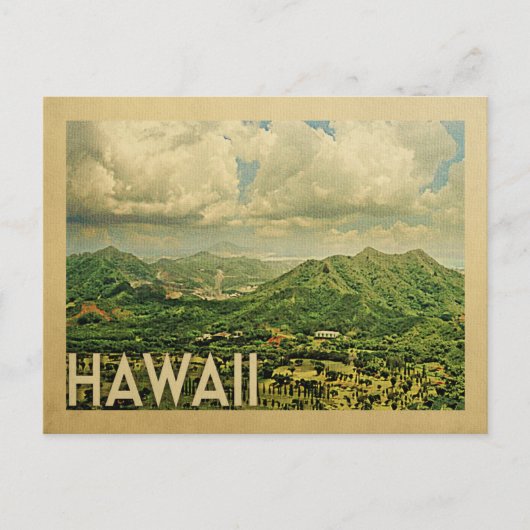 Hawaii Vintage Travel Briefkaarten (Voorkant)